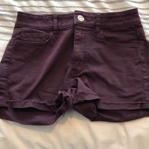 Marroon Short Shorts